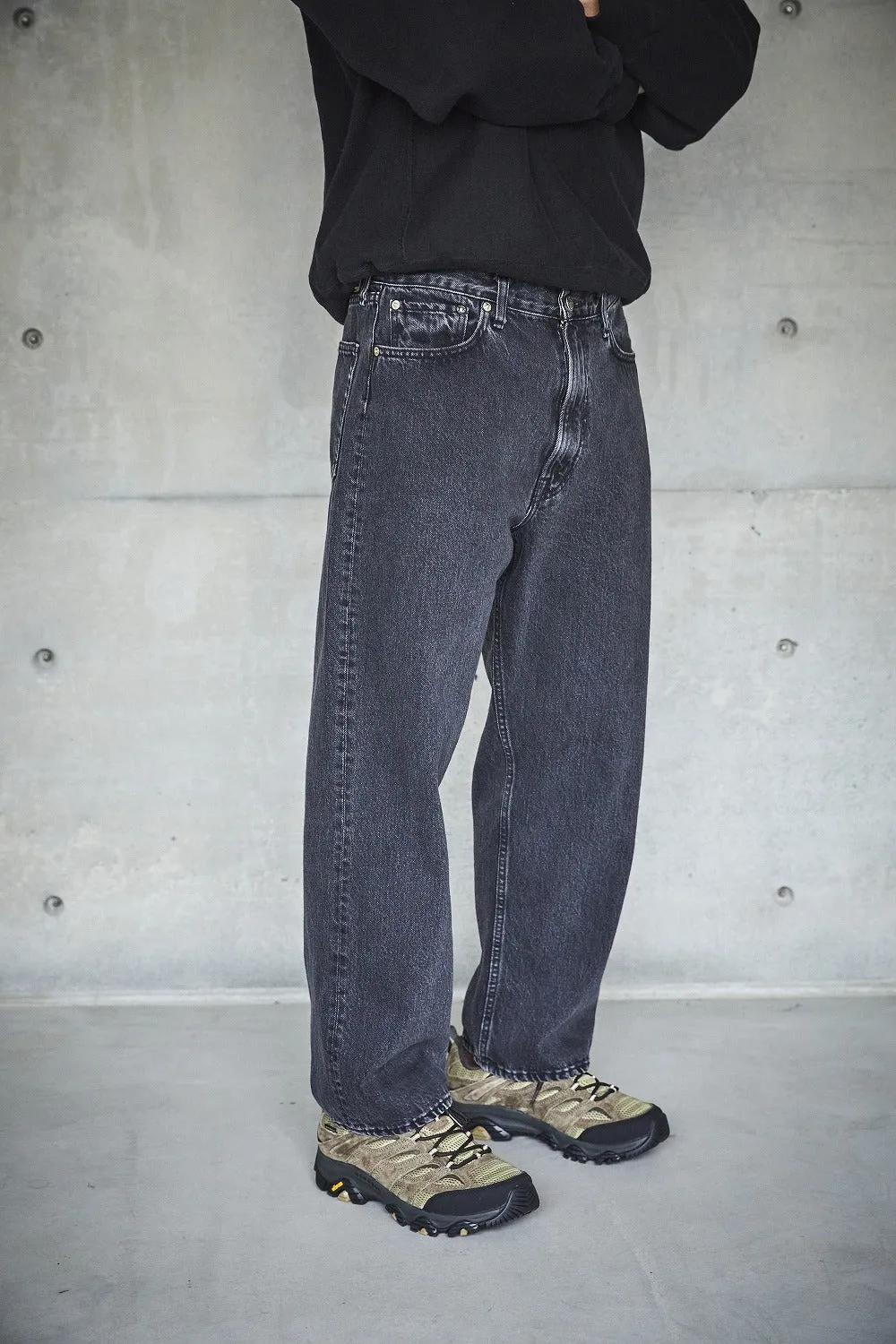 101 Dad Fit Denim Jeans - Black Denim Stonewash