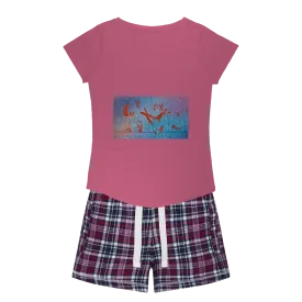Chromosomes Women's Sleepy Tee and Flannel Short