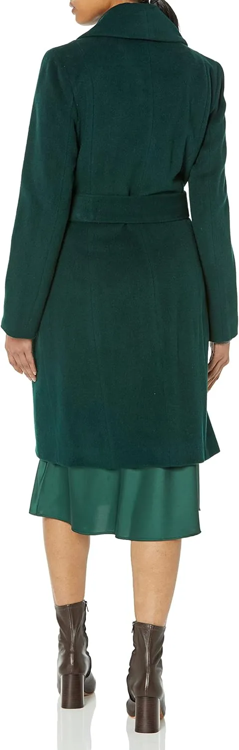 Cole Haan womens Belted Wool Classically Elegant Coat for Year-round Style (Standard and Plus Size