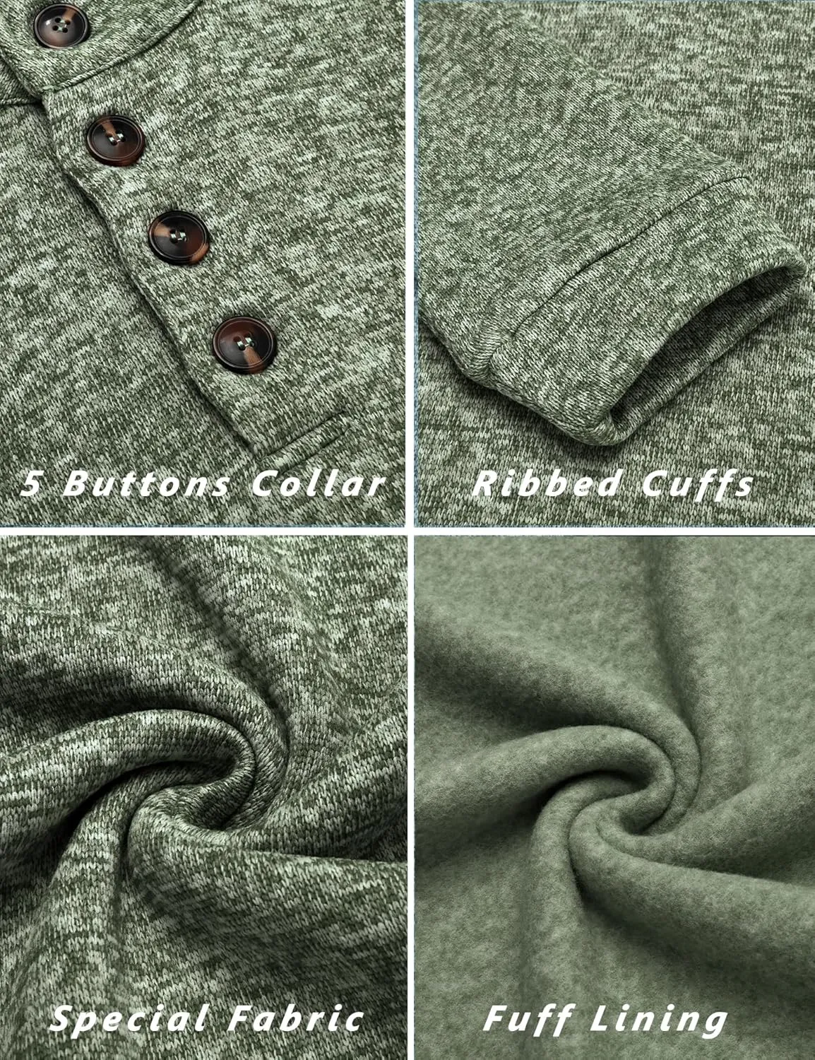 COOFANDY Men's Casual Slim Fit Pullover Sweater Knitted Thermal Sweatshirt
