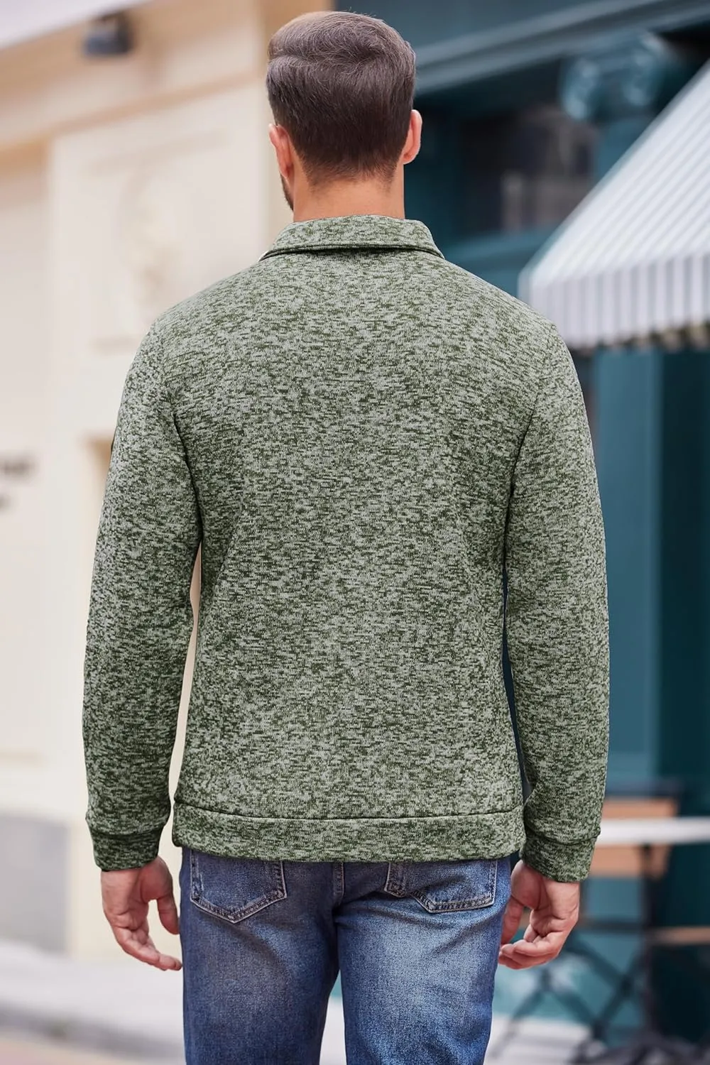 COOFANDY Men's Casual Slim Fit Pullover Sweater Knitted Thermal Sweatshirt