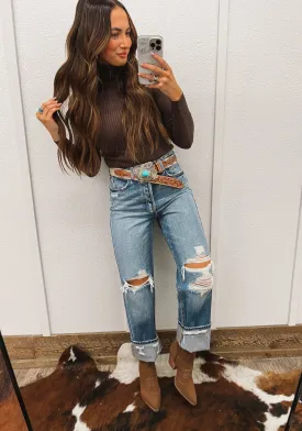 Denim Dreamin Super High Rise Dad(02RS)