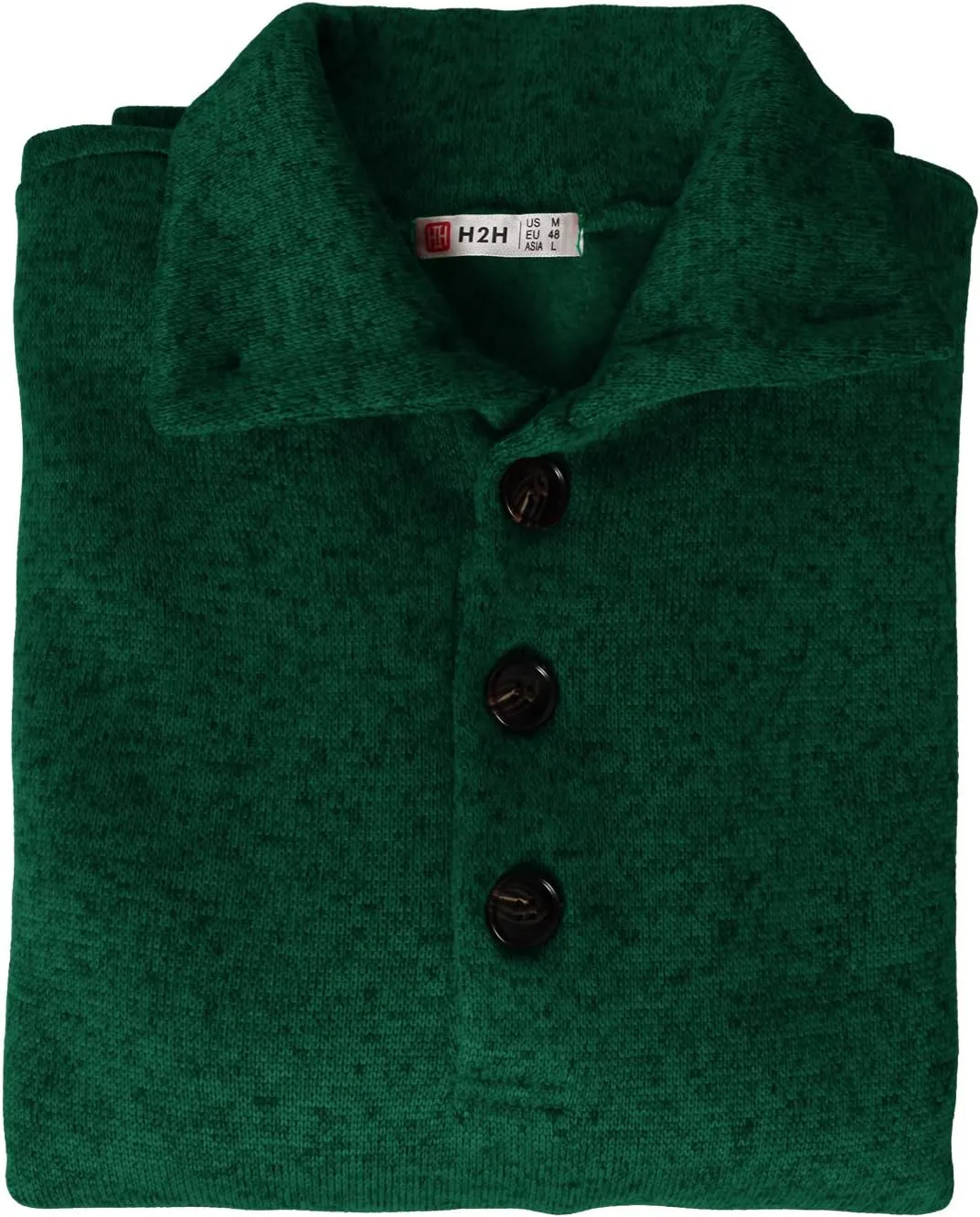 H2H Mens Casual Slim Fit Pullover Sweatshirts Knitted Shirts Napping Inside