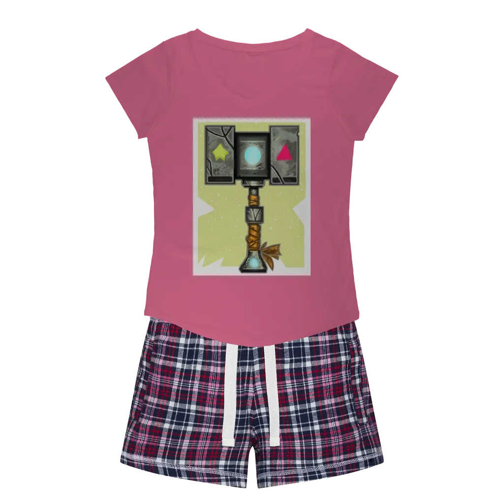 Hammer Women's Sleepy Tee and Flannel Short