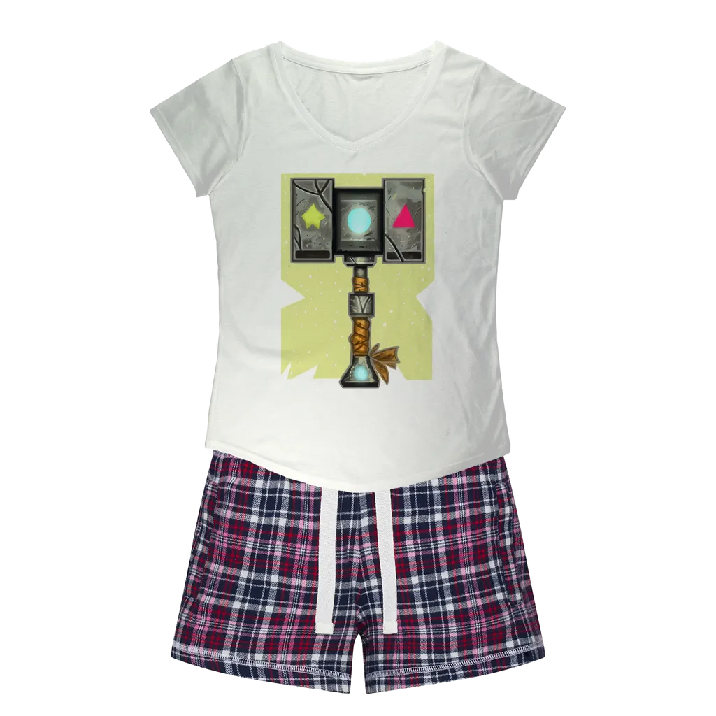 Hammer Women's Sleepy Tee and Flannel Short