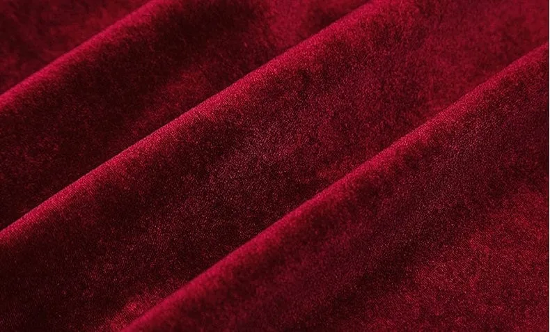 Hand made bead embroidery, velvet fabric burgundy A line Qipao