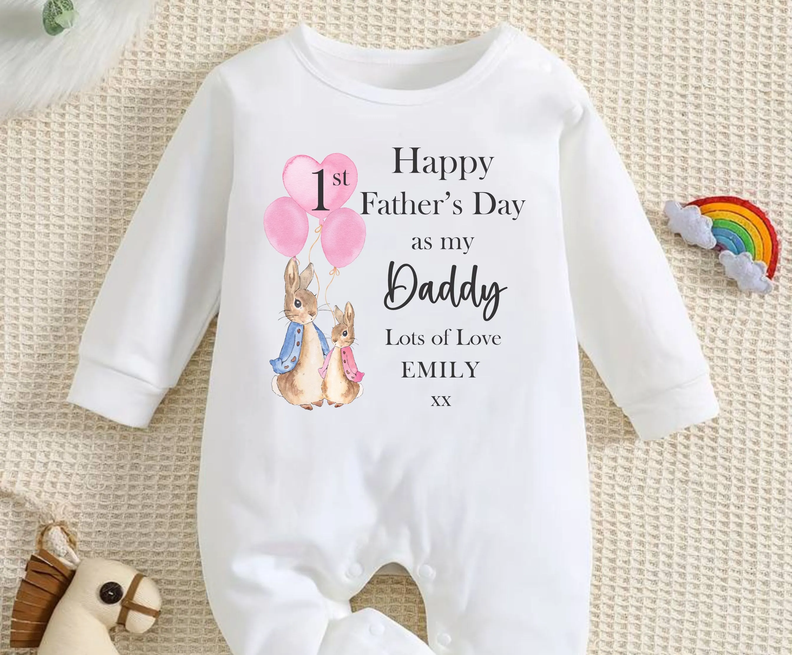 Happy 1st Father's Day as my Daddy Baby Outfit (First Father's Day 1st Father's Day Daddy Dad Father's Day l New Dad Gift)