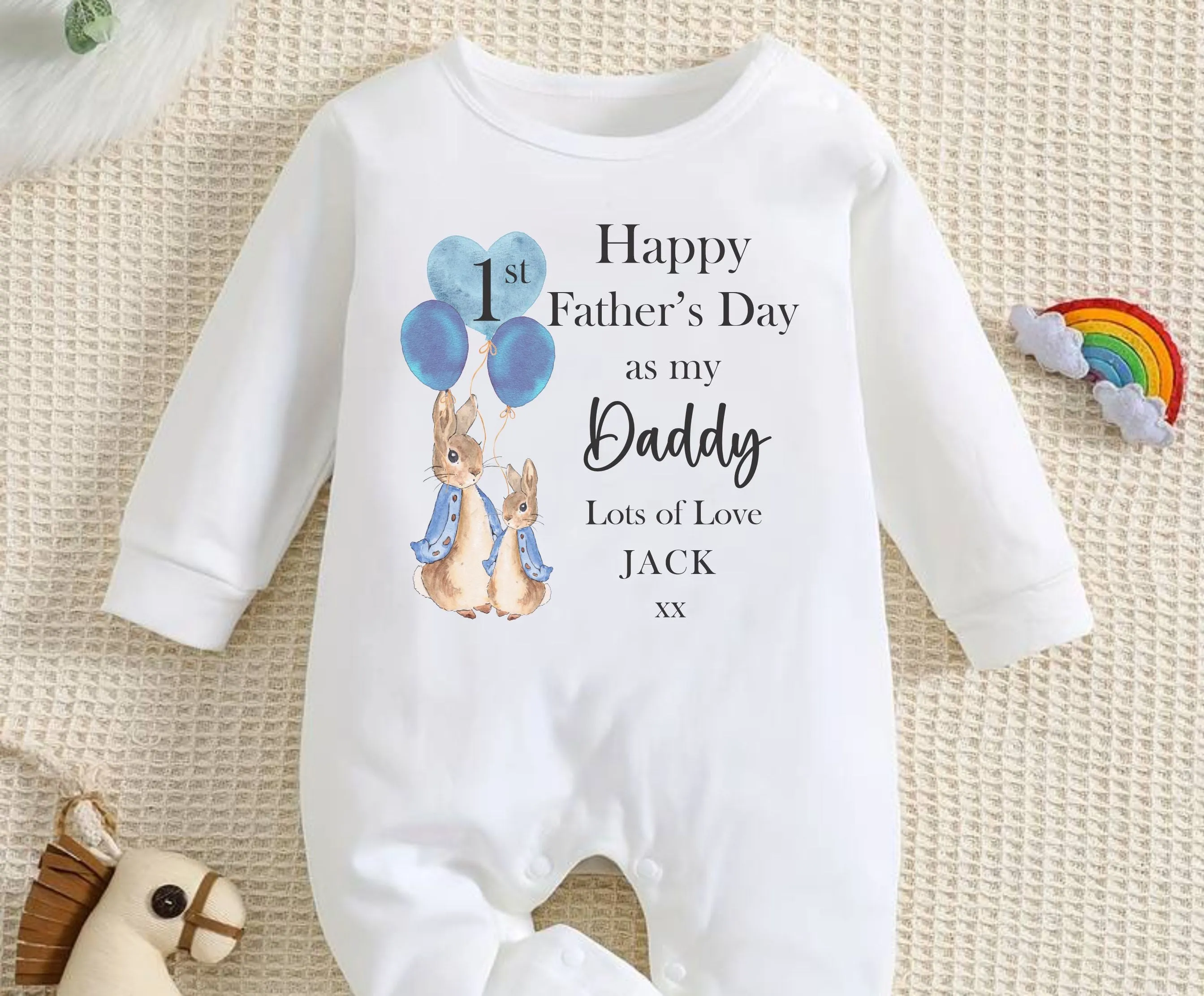 Happy 1st Father's Day as my Daddy Baby Outfit (First Father's Day 1st Father's Day Daddy Dad Father's Day l New Dad Gift)
