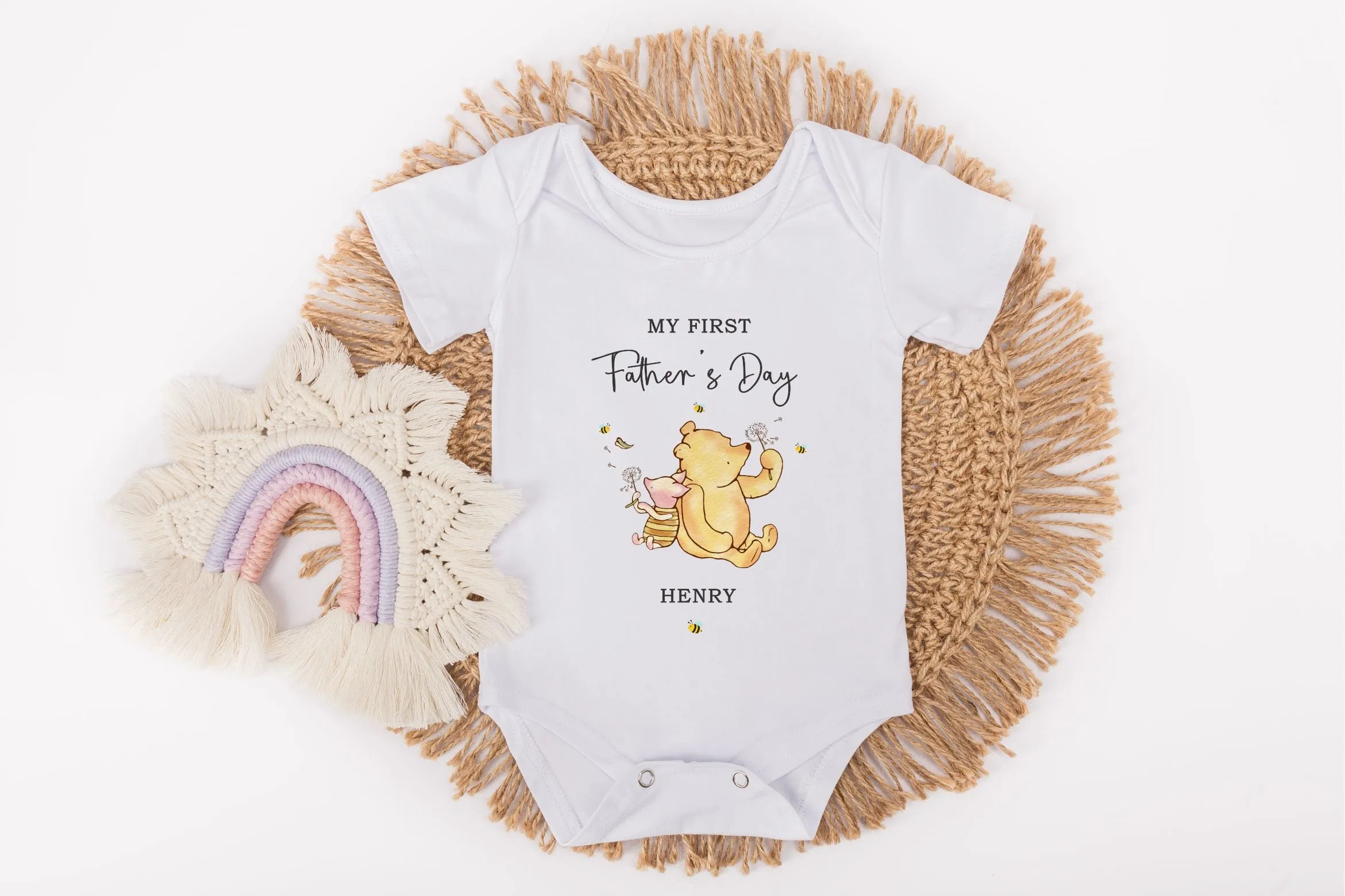 Happy 1st Father's Day Baby Outfit - Winnie the Pooh