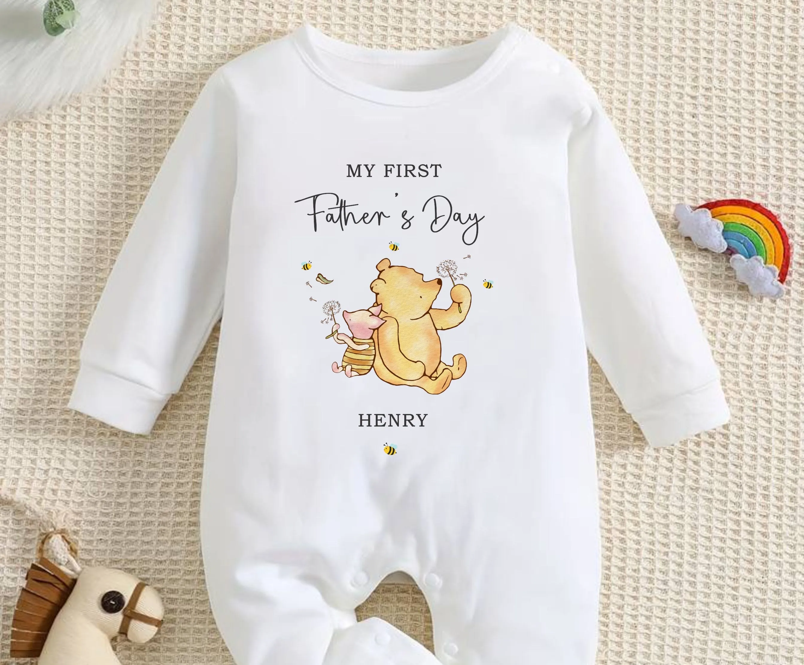 Happy 1st Father's Day Baby Outfit - Winnie the Pooh