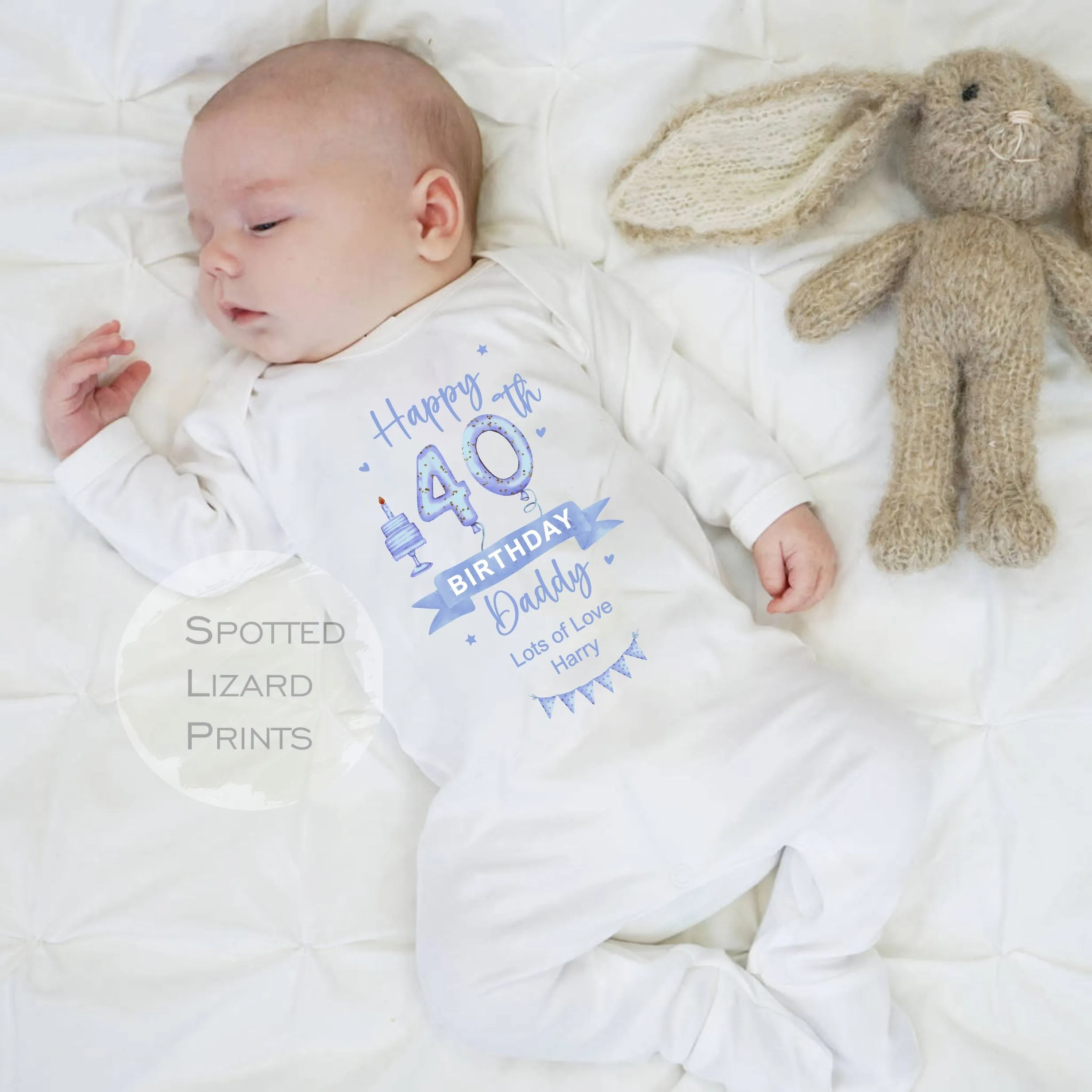 Happy 30th, 40th, 50th, 60th Birthday DADDY Baby Boy Outfit (First Birthday 1st Birthday Daddy Dad Birthday l New Dad Gift | Love My Dad)