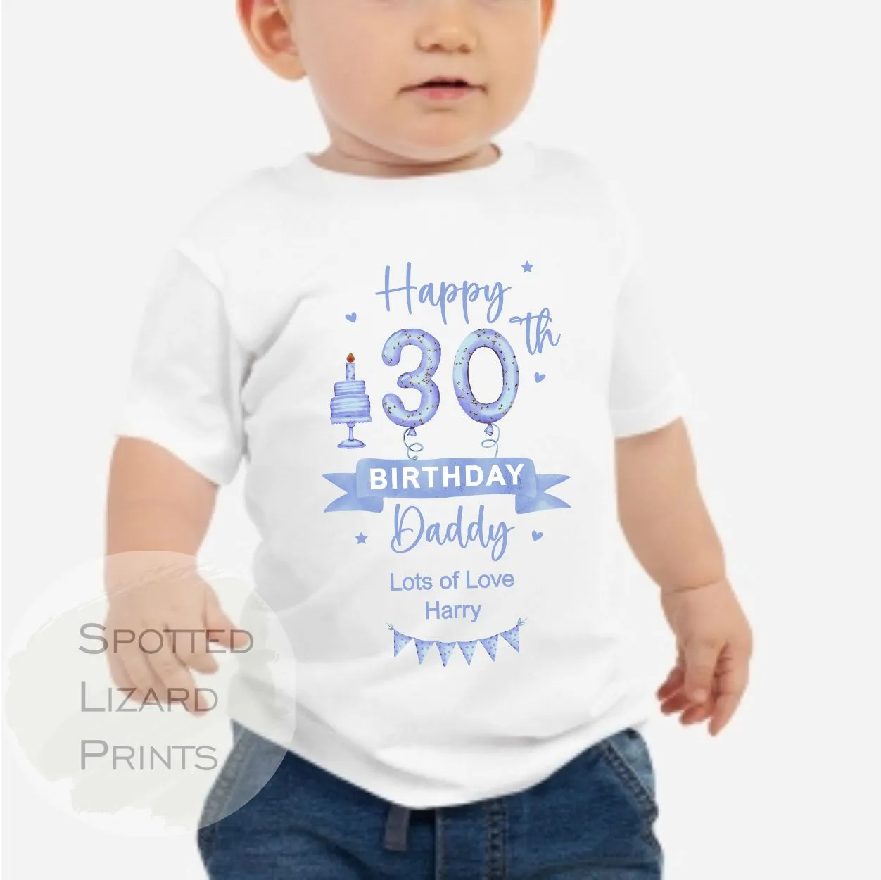 Happy 30th, 40th, 50th, 60th Birthday DADDY Baby Boy Outfit (First Birthday 1st Birthday Daddy Dad Birthday l New Dad Gift | Love My Dad)