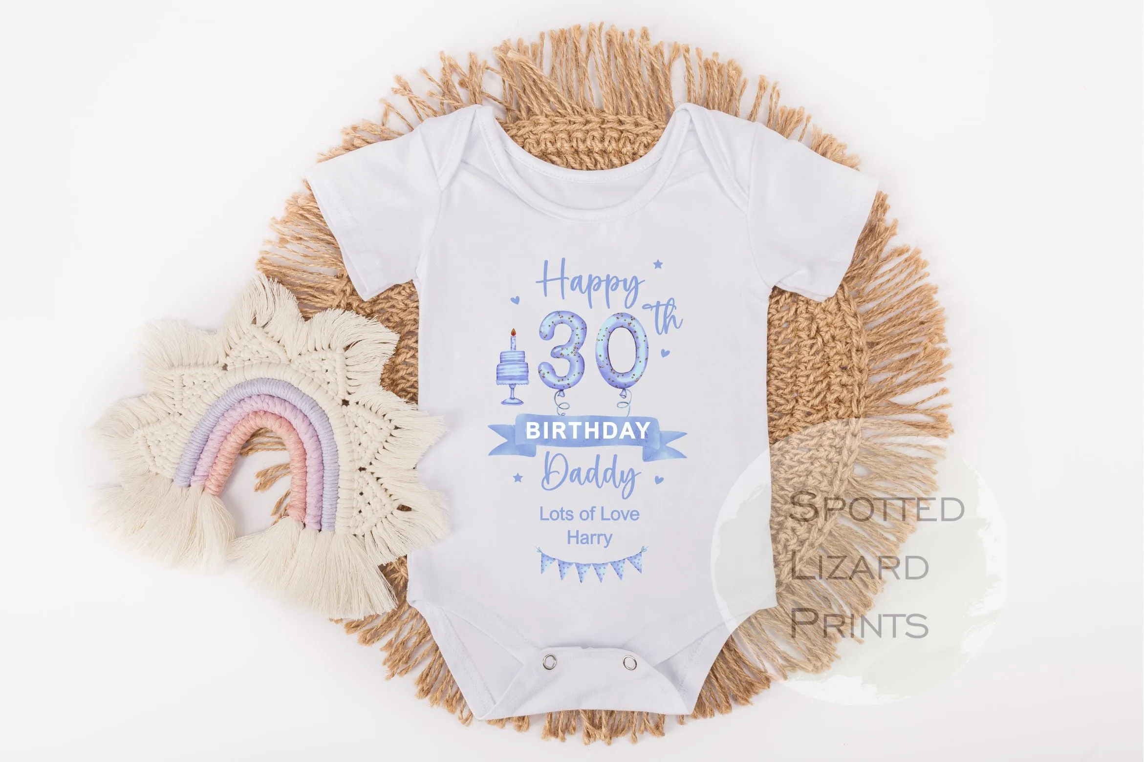 Happy 30th, 40th, 50th, 60th Birthday DADDY Baby Boy Outfit (First Birthday 1st Birthday Daddy Dad Birthday l New Dad Gift | Love My Dad)