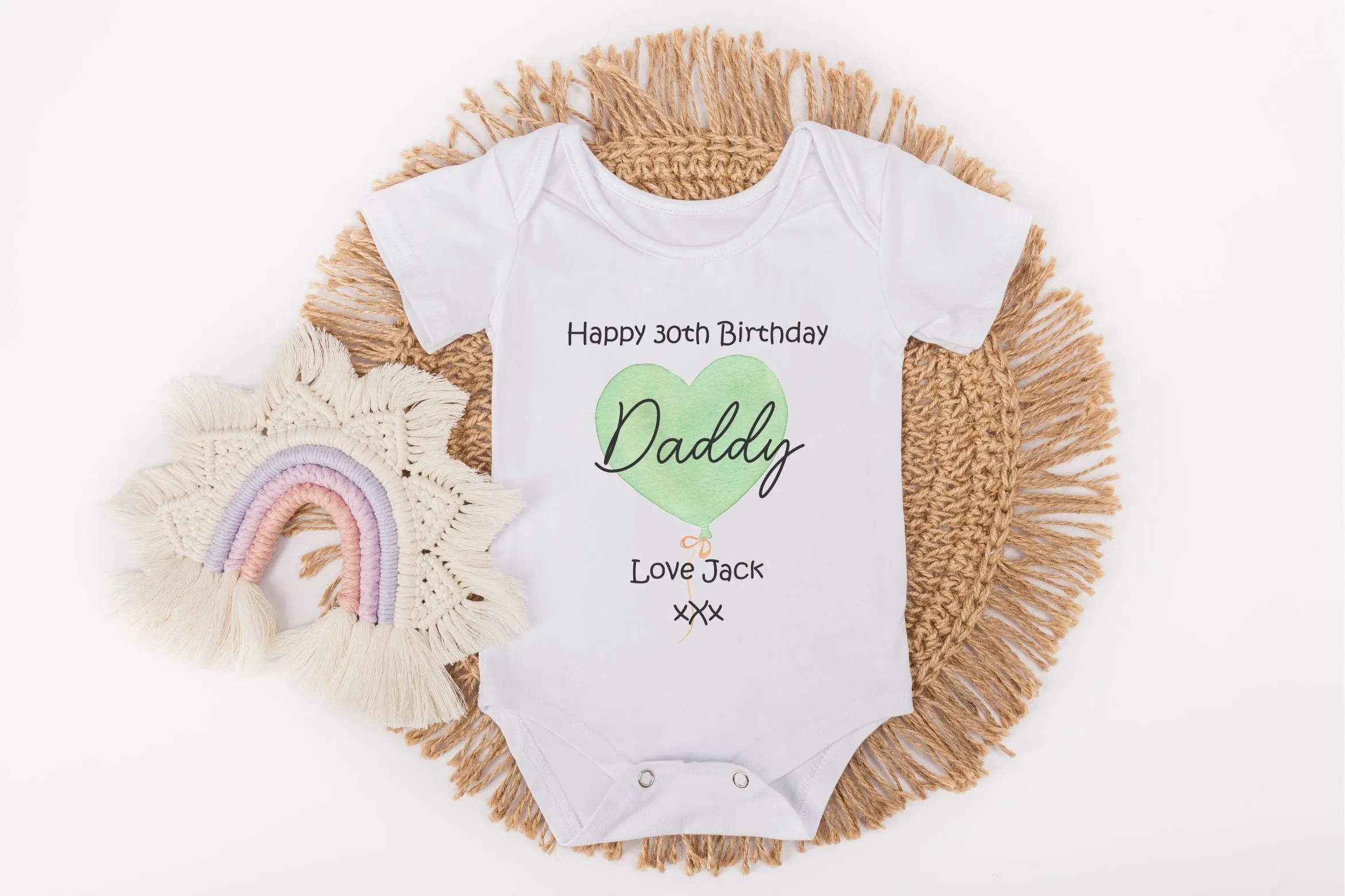 Happy 30th Birthday DADDY Baby Outfit (First Birthday 1st Birthday Daddy Dad Birthday l New Dad Gift | Love My Dad)