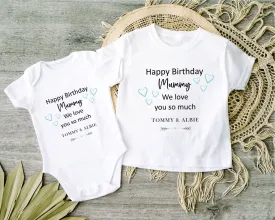 Happy Birthday MUMMY Baby Outfit (First Birthday 1st Birthday Mummy Mum Birthday l New Mum Gift)
