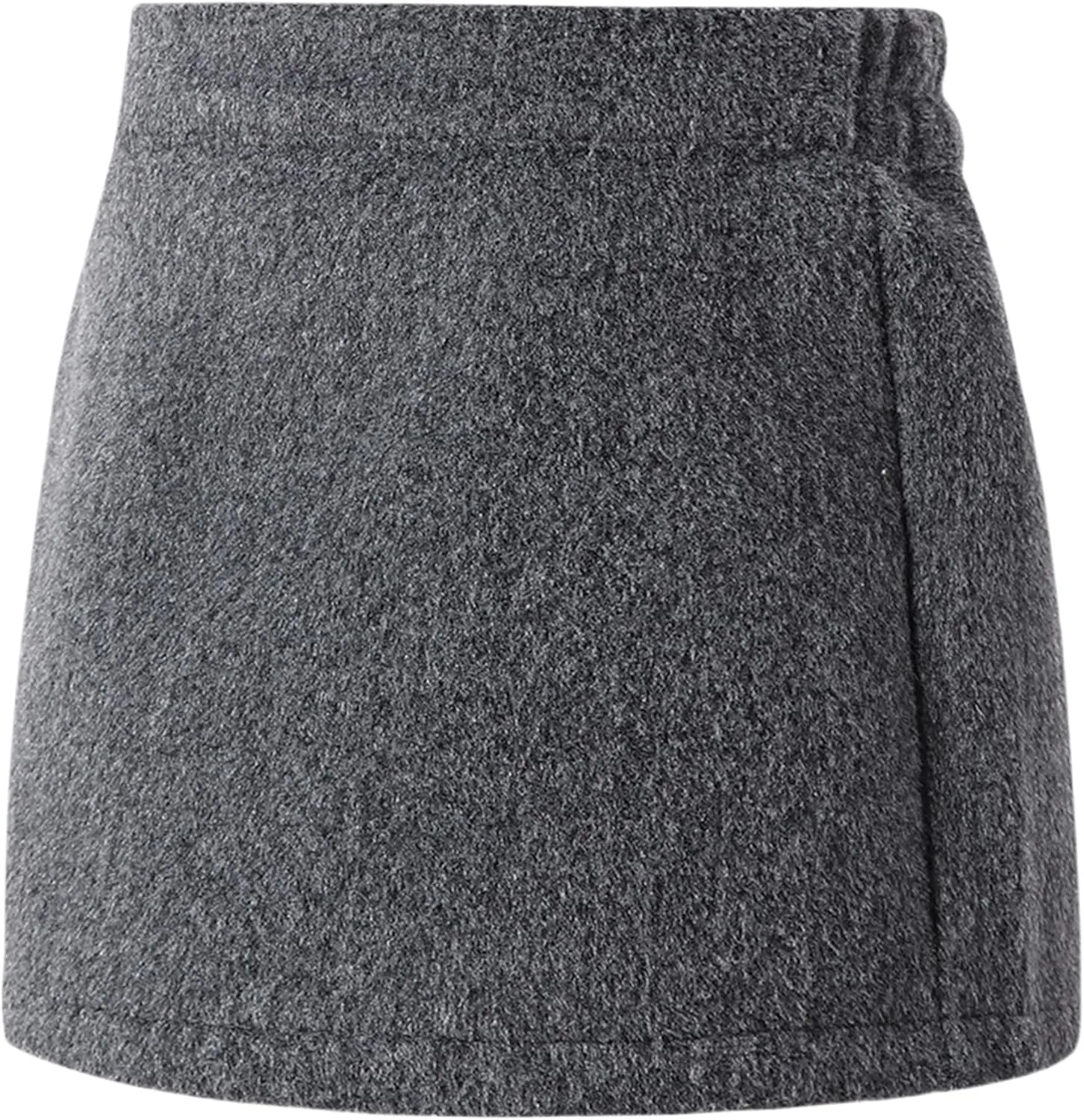 Happy Cherry Girls Elastic High Waisted A-Line Wool Mini Skirt with Liner Kid Toddler School Uniform Skort 3-14Y
