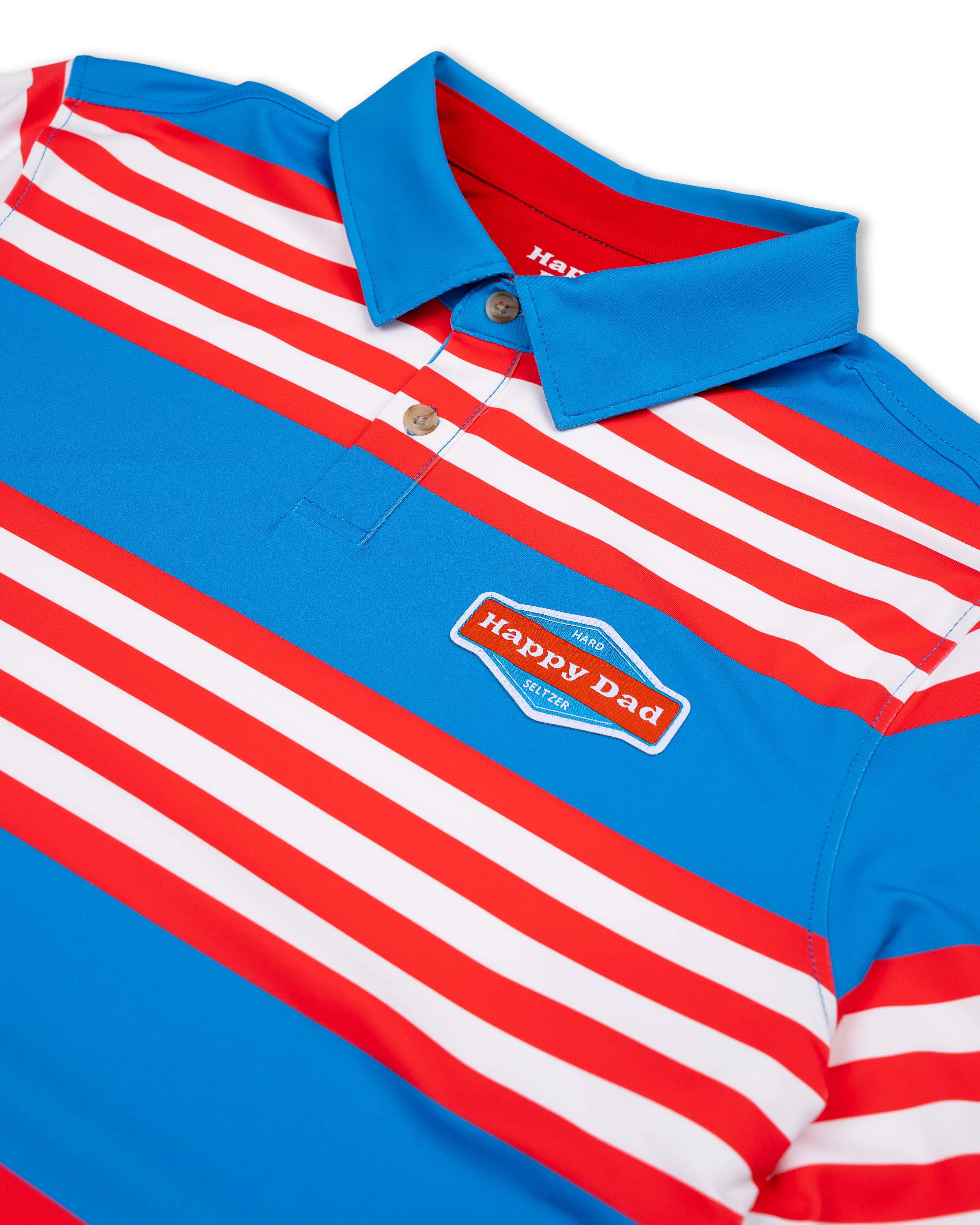 Happy Dad Golf Polo (Stripe)