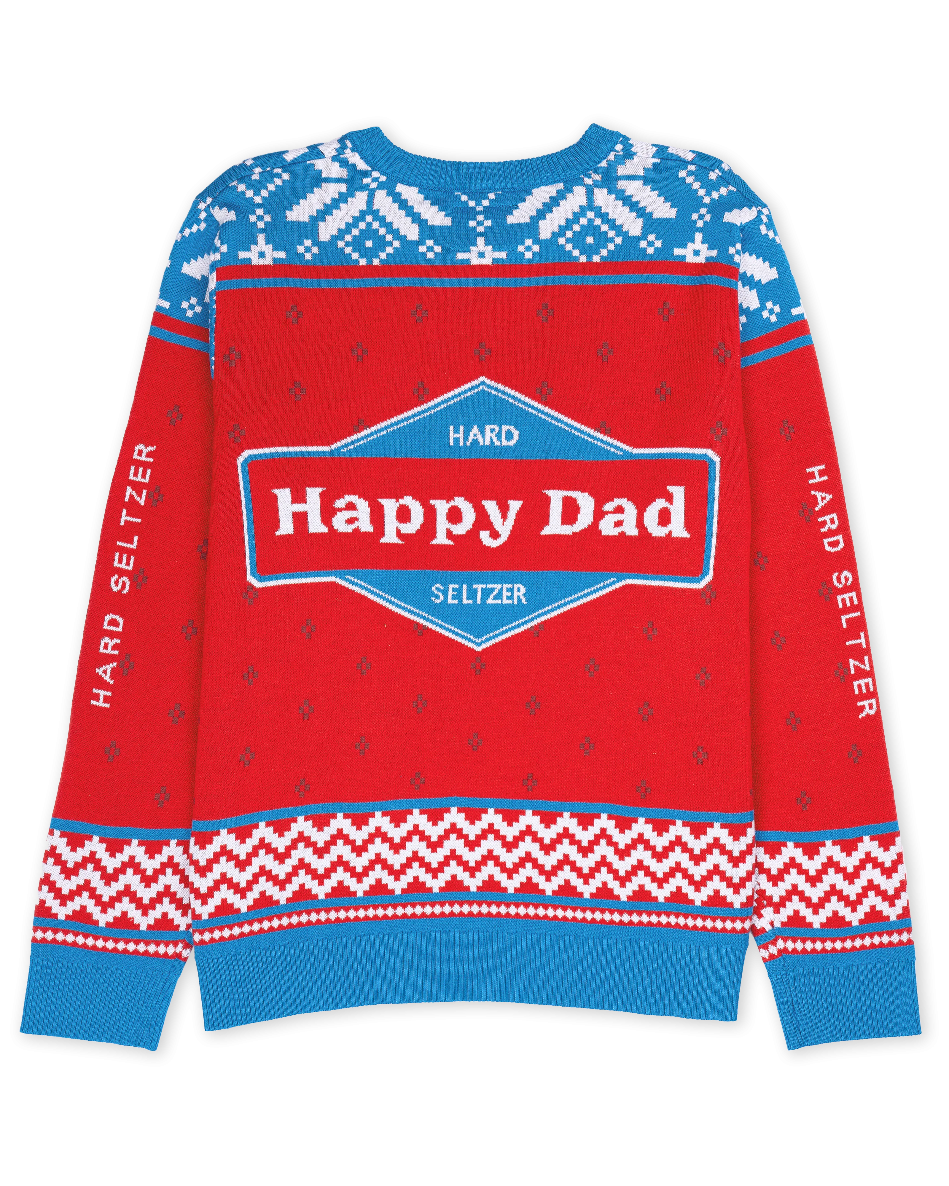 Happy Dad Ugly Sweater 2024 (Red/Blue)