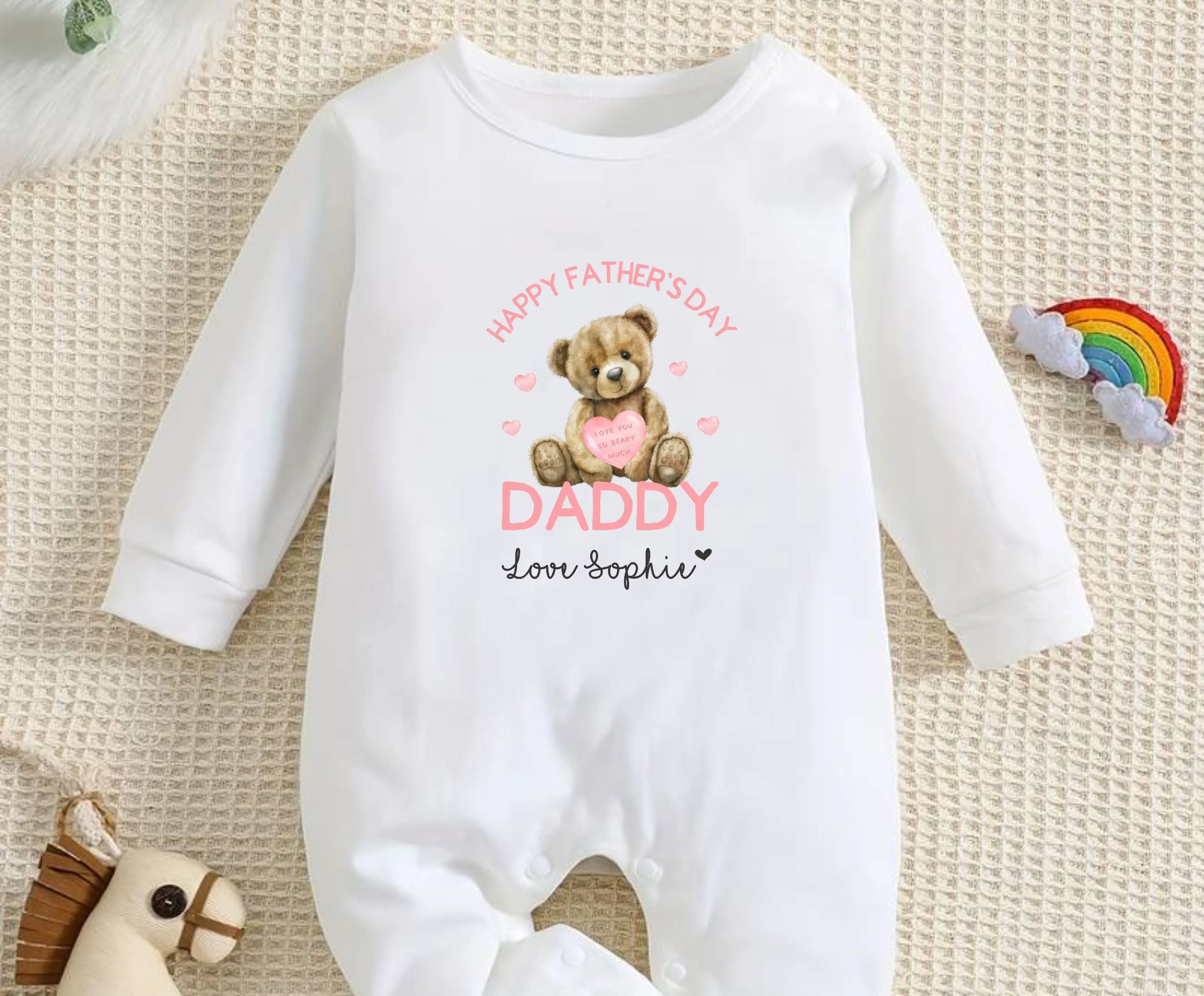 Happy Father's Day Baby Outfit (First Father's Day 1st Father's Day Daddy Dad Father's Day l New Dad Gift )