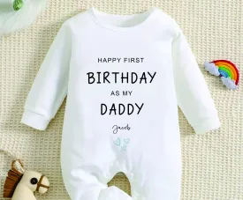 Happy First Birthday DADDY Baby Outfit (First Birthday 1st Birthday Daddy Dad Birthday l New Dad Gift)