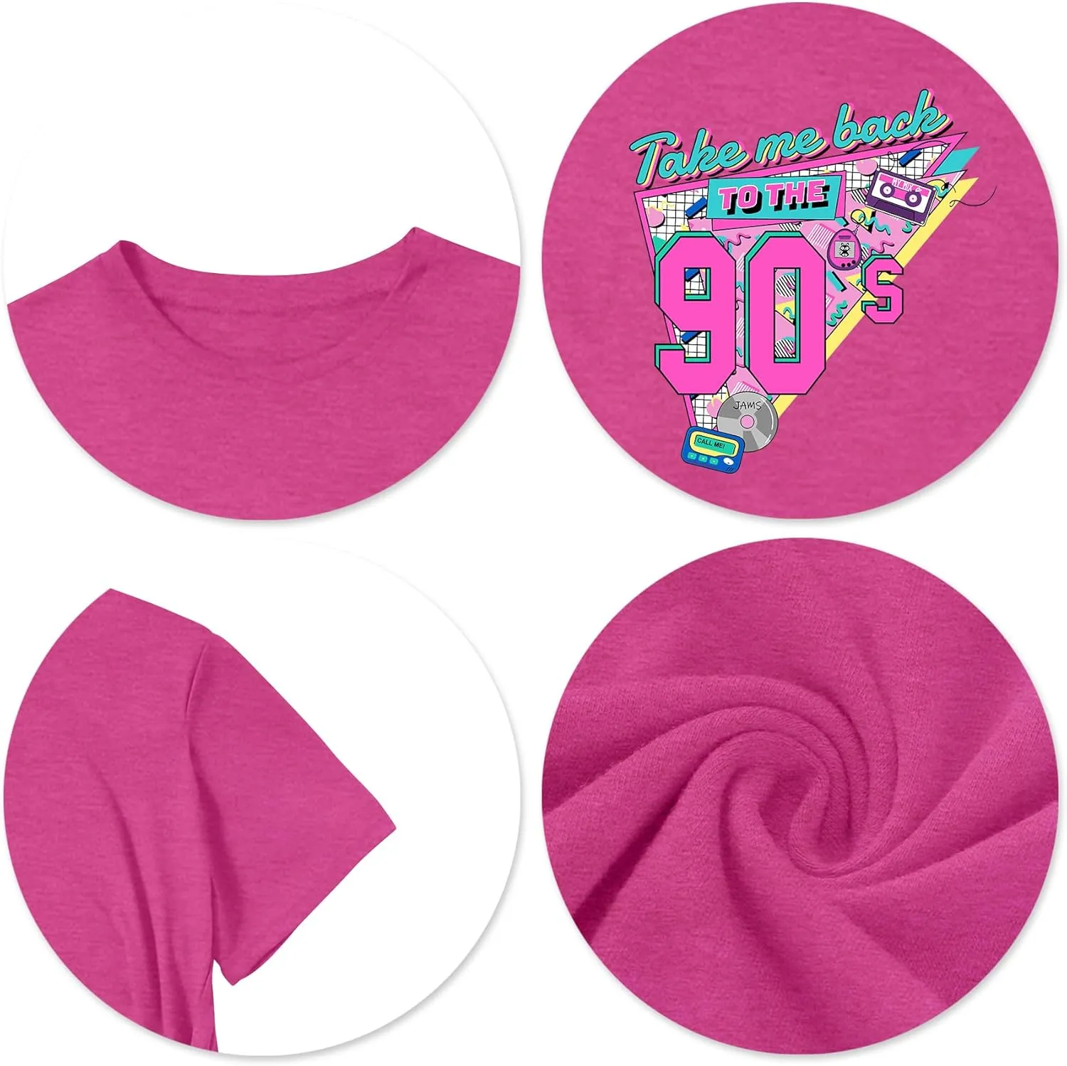 LAZYCHILD 90s Shirt for Women: 90s Outfit T-Shirt Vintage Neon Raised on 90s Country Music Rock Band Tops