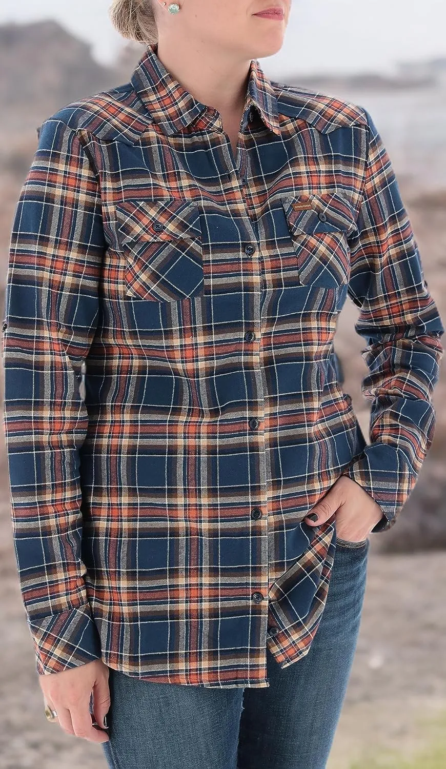 Legendary Whitetails Women's Stockyards Plaid Flannel Shirt