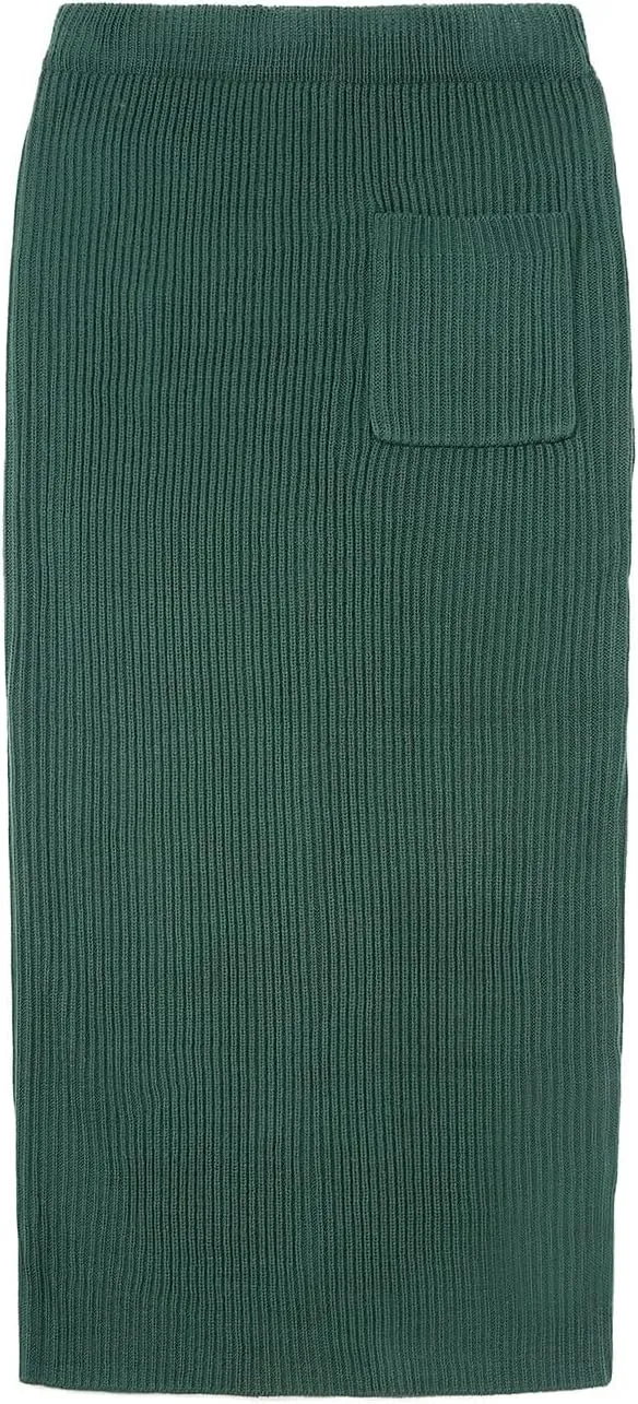 loveimgs Women's 2 Piece Outfits Ribbed Knit Long Sleeve Turtleneck Midi Pencil Skirt Set Casual Two Piece Dress
