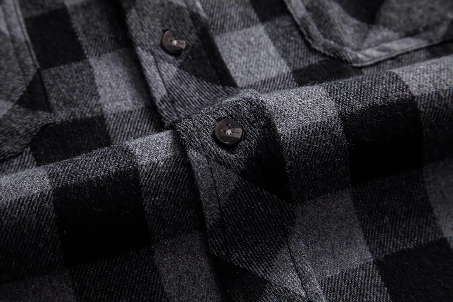 Mens Flannel Plaid Shirts Regual Fit Casual Long Sleeve Button Down Fleece Shirts