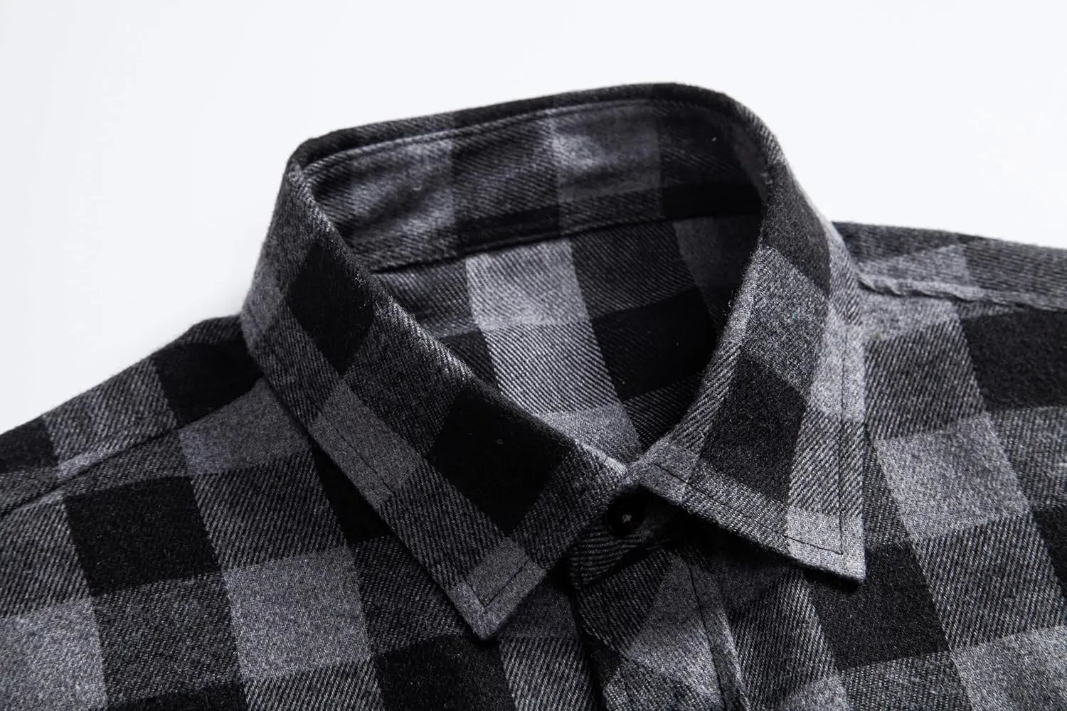 Mens Flannel Plaid Shirts Regual Fit Casual Long Sleeve Button Down Fleece Shirts