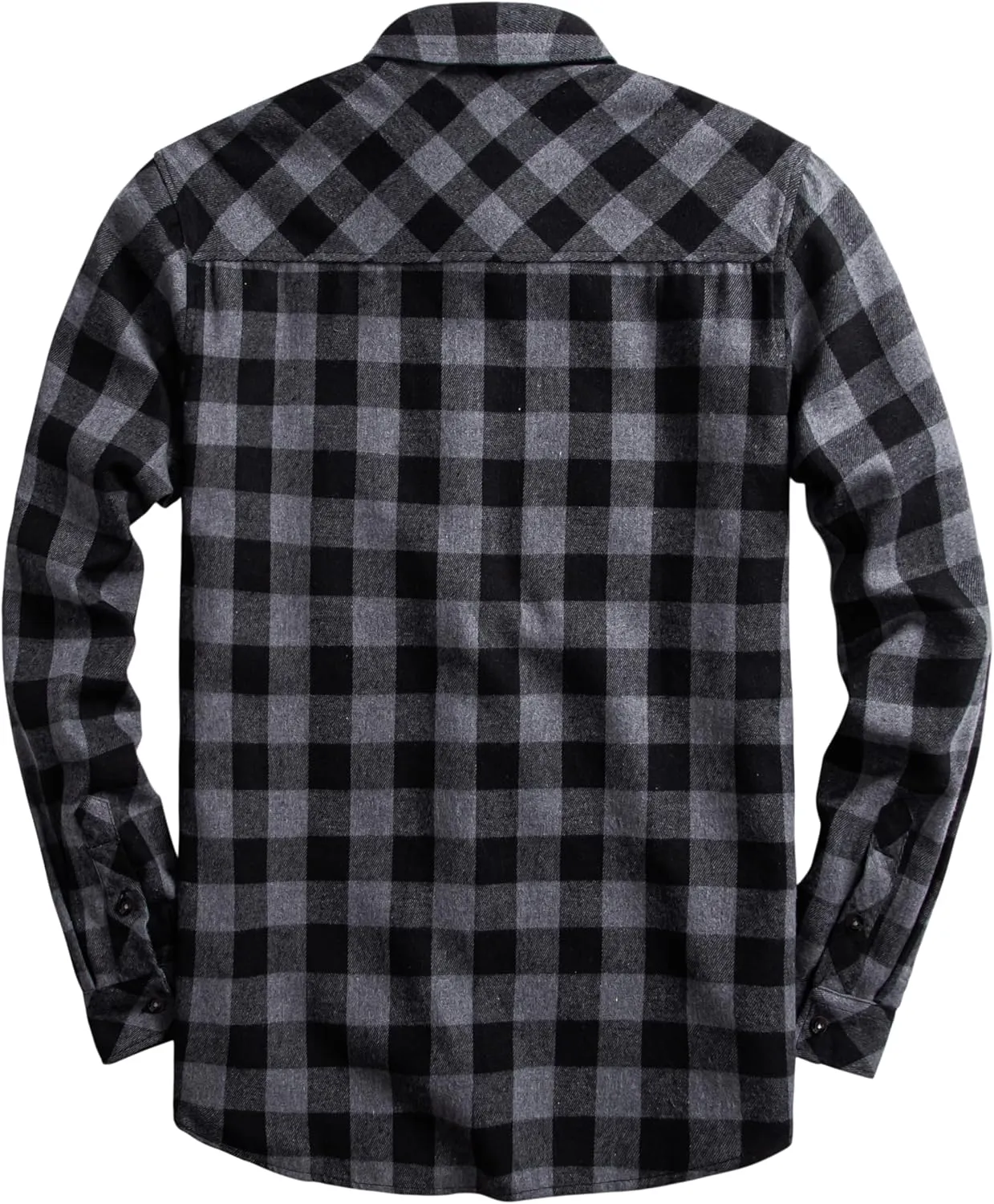 Mens Flannel Plaid Shirts Regual Fit Casual Long Sleeve Button Down Fleece Shirts
