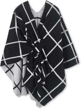 Moss Rose Women's Shawl Wrap Poncho Ruana Cape Open Front Cardigan Shawls for Fall Winter