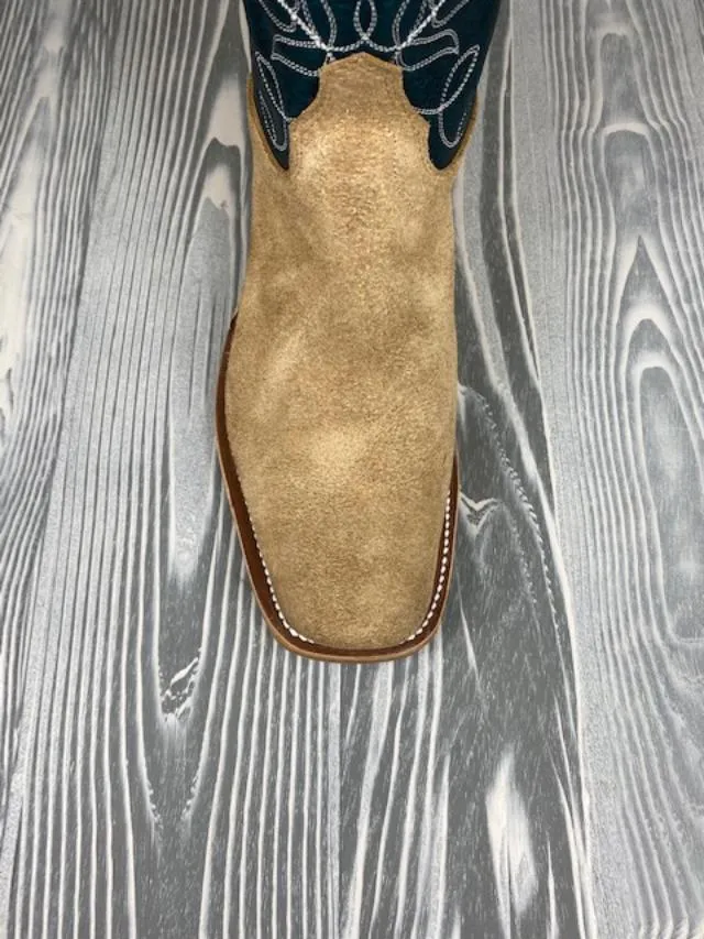 Olathe Mesquite Beeswax Rough Out with 15" Indigo Navajo Bison Tops