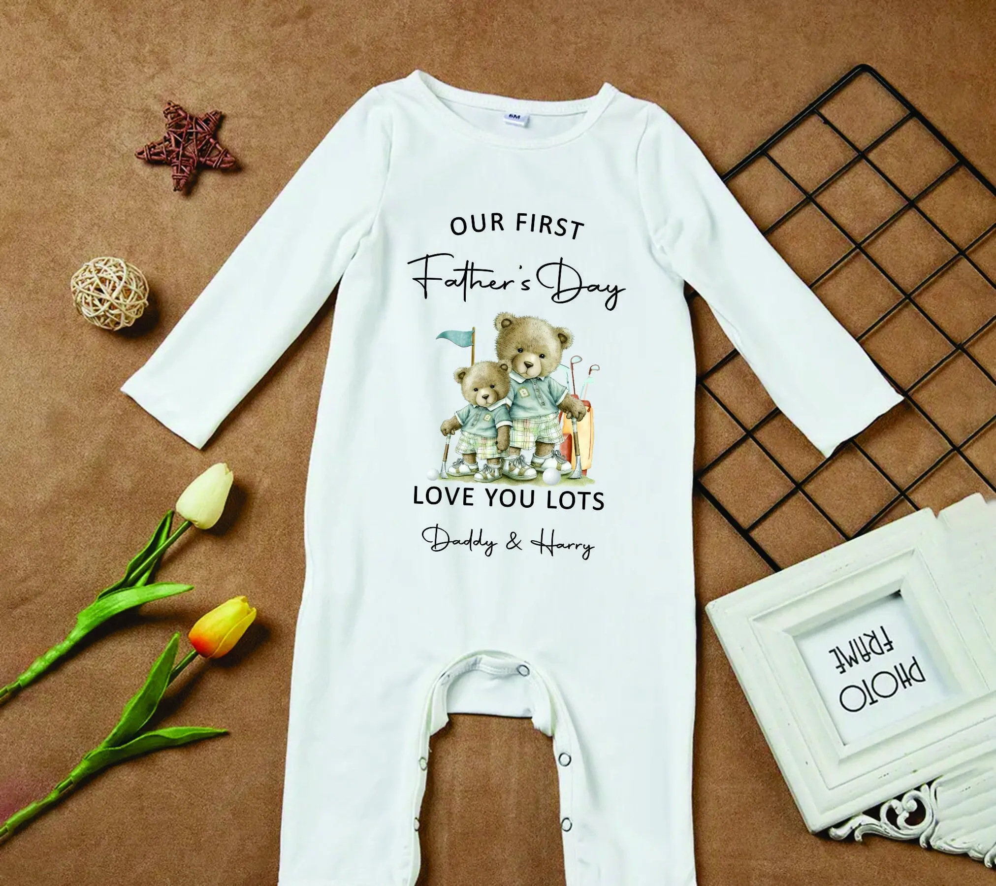 Our First Father's Day Baby Outfit (First Father's Day 1st Father's Day Daddy Dad Father's Day l New Dad Gift)