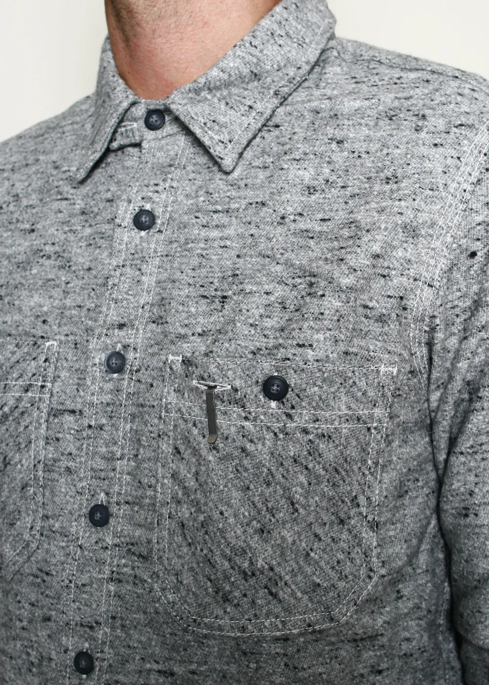 Rogue Territory BM Shirt Grey Oatmeal Flannel