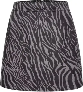Sheface Women's Faux Suede Wrap Hip Short Skirt High Waist Zipper Side Split A-Line Mini Bodycon Skirt