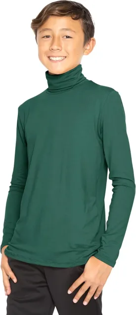 STRETCH IS COMFORT Oh So Soft Boy's Long Sleeve Poly Spandex Turtleneck