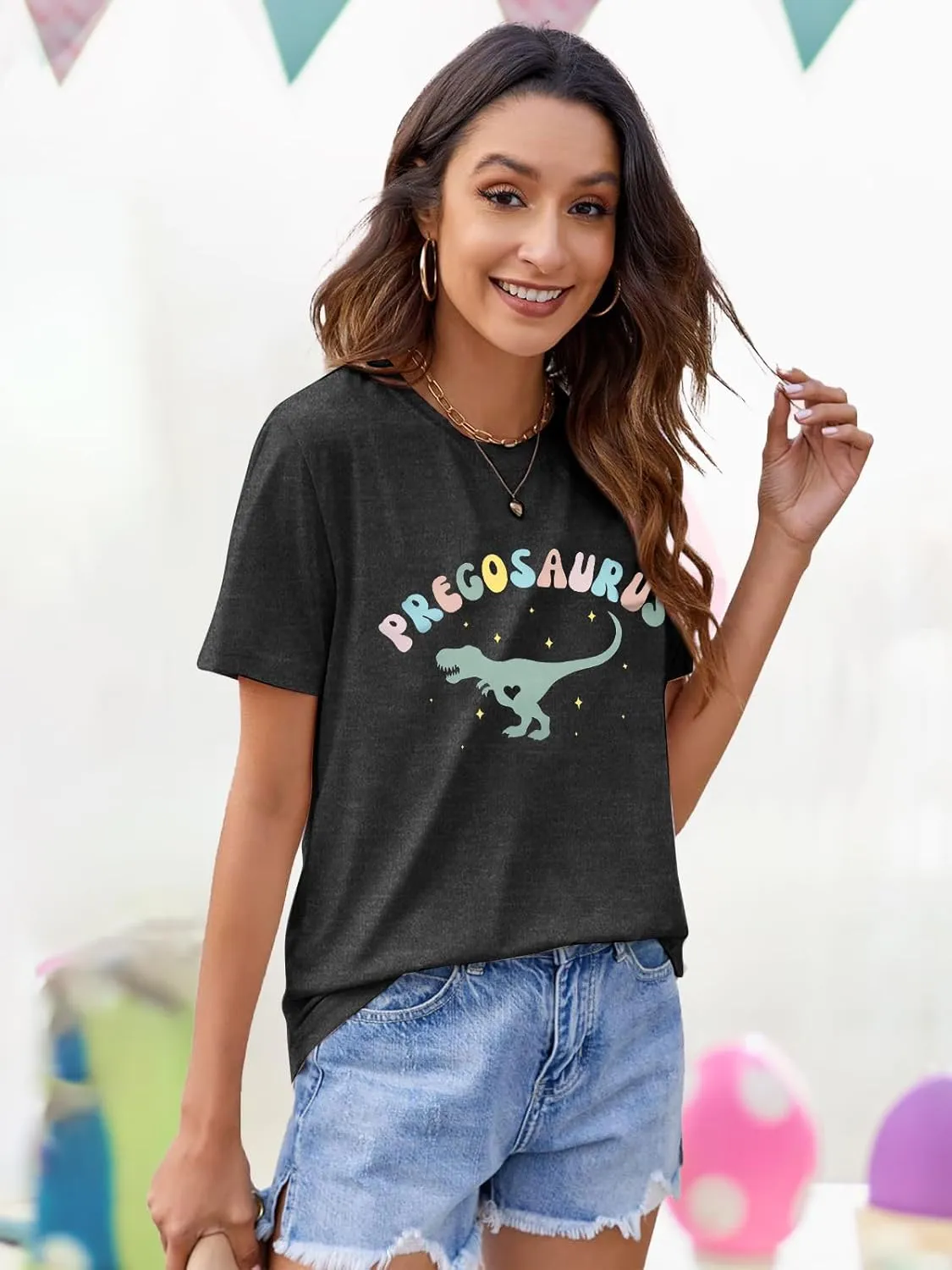 Sun's Out Bumps Out Shirt Women Maternity Pregnancy Funny Saying T-Shirt Summer Short Sleeve Casual Tops Tees