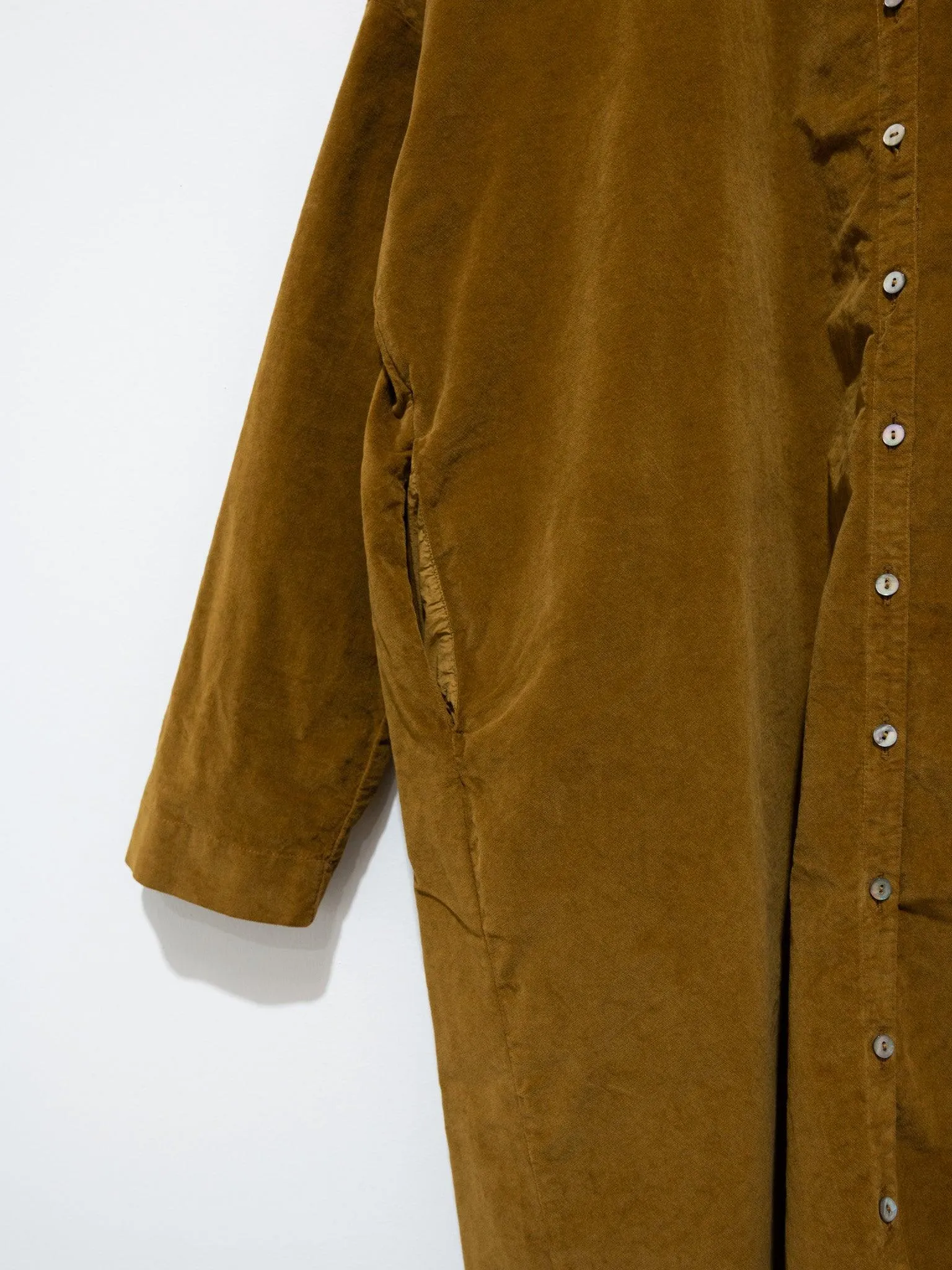 Velvet Collar Dress - Cookie