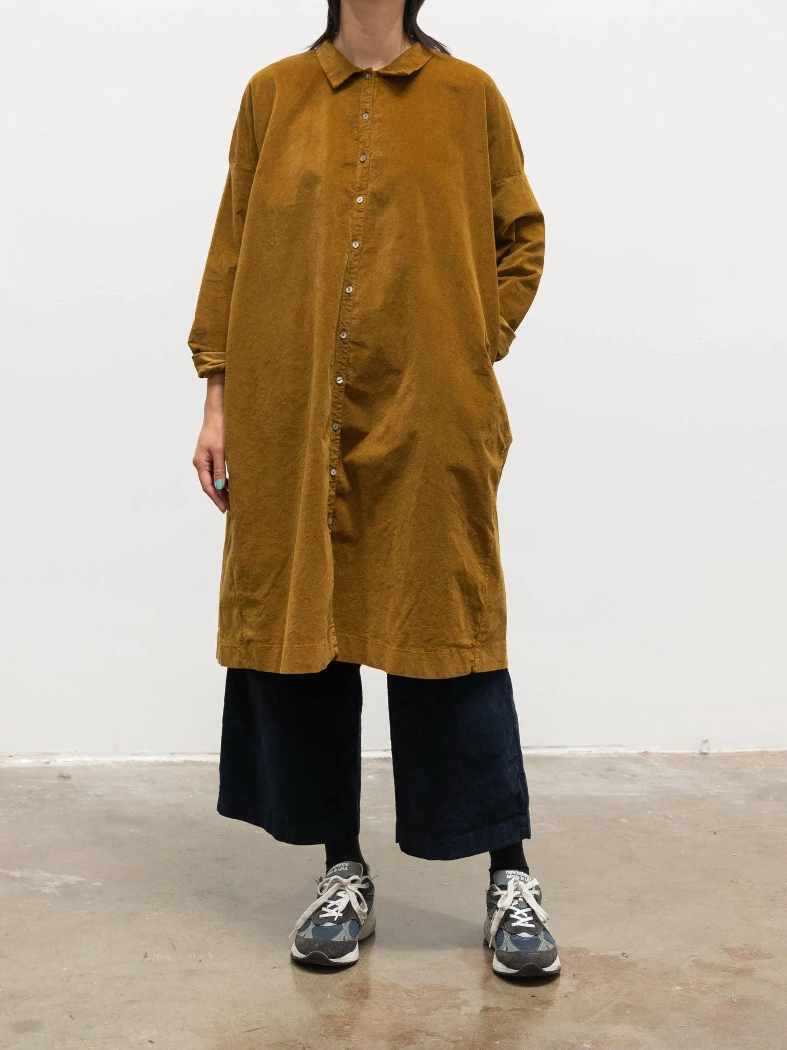 Velvet Collar Dress - Cookie