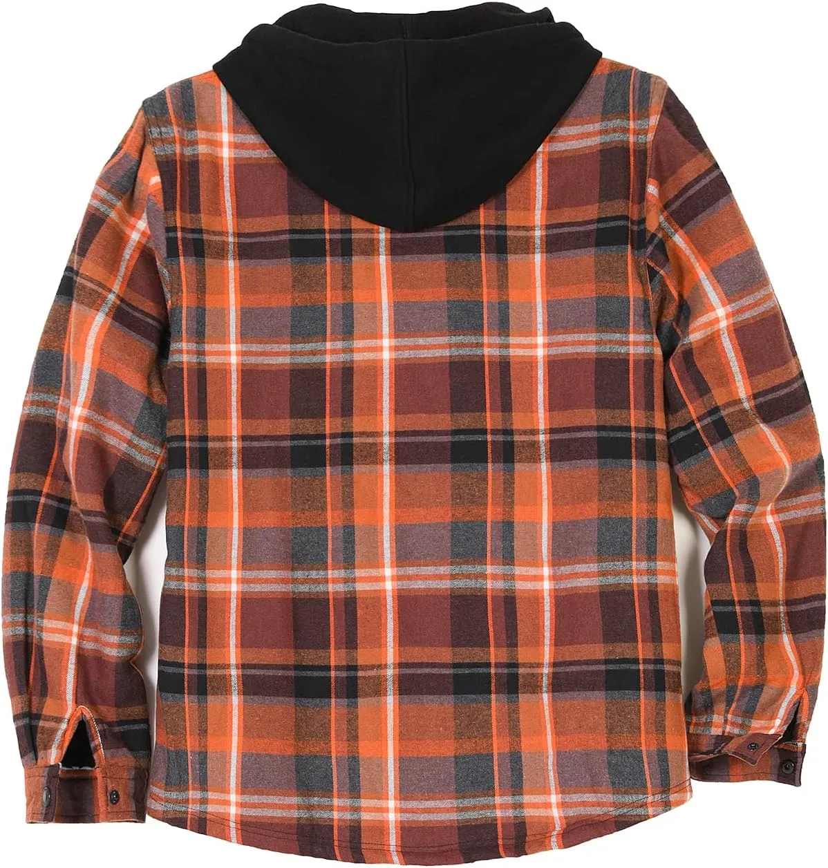 ZENTHACE Mens Sherpa Lined Flannel Shirt Jacket with Hood,Plaid Shirt-Jac,all Sherpa Lining